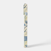Personalized Name Blue Wildflowers iPhone 15 Hülle (Linke Seite)