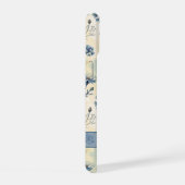 Personalized Name Blue Wildflowers iPhone 15 Hülle (Rechte Seite)
