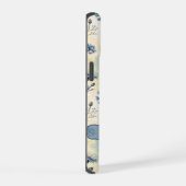 Personalized Name Blue Wildflowers iPhone 15 Hülle (Rechte Seite)
