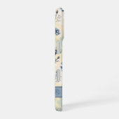 Personalized Name Blue Wildflowers iPhone 16 Hülle (Rechte Seite)