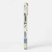Personalized Name Blue Wildflowers iPhone Hülle (Rechte Seite)