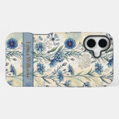 Personalized Name Blue Wildflowers iPhone Hülle (Rückseite (Horizontal))