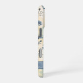 Personalized Name Blue Wildflowers iPhone Hülle (Rechte Seite)