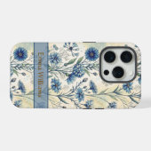 Personalized Name Blue Wildflowers iPhone Hülle (Rückseite (Horizontal))