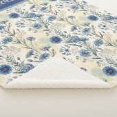 Personalized Name Blue Wildflowers Sherpadecke (3/4)