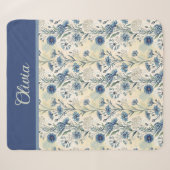 Personalized Name Blue Wildflowers Sherpadecke (Vorderseite (Horizontal))