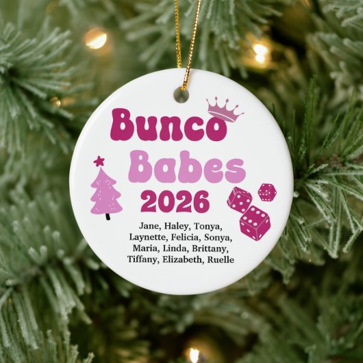Personalized Name Bunco Babes Ornament (Baum)