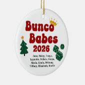 Personalized Name Bunco Babes Ornament (Rechts)