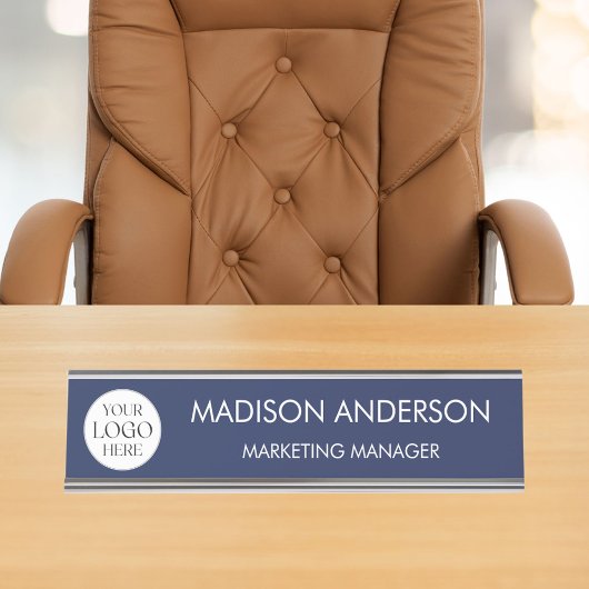 Personalized Name Business Logo Modern Minimalist Schreibtischnamensplakette
