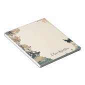 Personalized Name Calligraphy Boho Watercolor Fall Notizblock (angewinkelt)