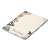 Personalized Name Calligraphy Boho Watercolor Fall Notizblock (Rotiert)