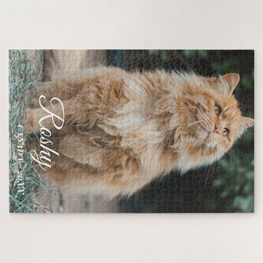 personalized name cat Photo Puzzle (Horizontal)