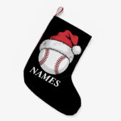Personalized Name Christmas Baseball Santa Hat Kleiner Weihnachtsstrumpf (Vorderansicht (hängend))