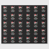 Personalized Name Christmas Hockey Xmas Santa Hat Geschenkpapier (Flach)
