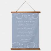 Personalized Name Cloud Jeremiah 1:5 Nursery Wandteppich Mit Holzrahmen (Vorderseite)