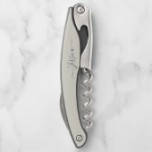 Personalized Name Corkscrew Elegant Wine Opener  Kellnermesser (Rückseite)