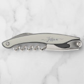 Personalized Name Corkscrew Elegant Wine Opener  Kellnermesser (Rückseite)