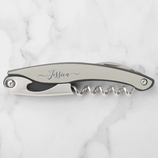 Personalized Name Corkscrew Elegant Wine Opener  Kellnermesser (Vorderseite)
