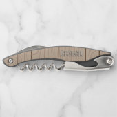 Personalized Name Corkscrew Stylish Wine Opener Kellnermesser (Rückseite)