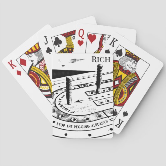 Personalized Name Cribbage Game Spielkarten (Rückseite)