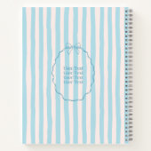 Personalized Name Custom Blue Ribbon  Elegant Notizblock (Rückseite)