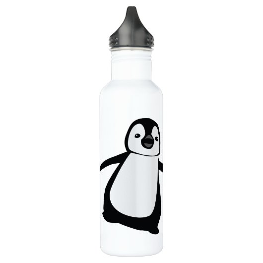 Personalized Name Cute Peeking Penguin Edelstahlflasche (Links)
