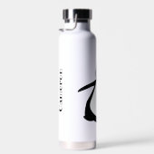 Personalized Name Cute Peeking Penguin Trinkflasche (Rechts)