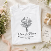 Personalized Name & Date Floral Birthday Party T-Shirt