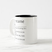 Personalized Name Definition Zweifarbige Tasse (Vorderseite Links)