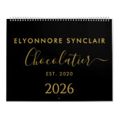Personalized Name Est Date Chocolatier Business Kalender (Titelbild)