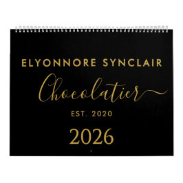 Personalized Name Est Date Chocolatier Business Kalender