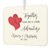 Personalized Name Est Together Every Day Adventure Autolufterfrischer (Links)