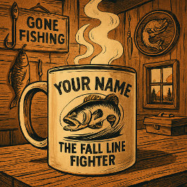Personalized Name Fall Line Bass Zweifarbige Tasse