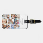 Personalized Name Family Photo Collage Gepäckanhänger (Vorderseite horizontal)
