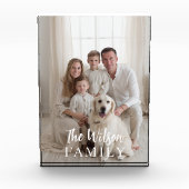 Personalized Name Family Photo Fotoblock (Vorderseite)