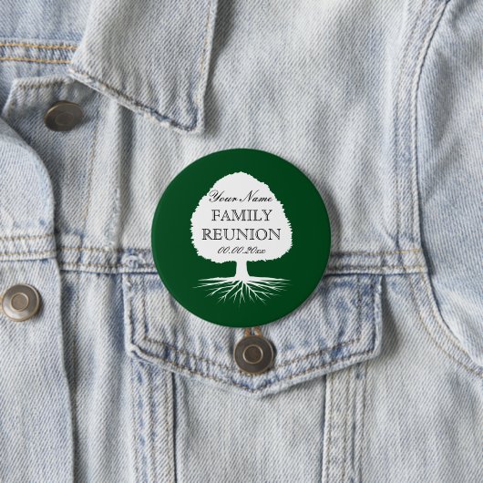 Personalized name family reunion party buttons (Beispiel)