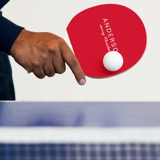 Personalized Name Festive Merry Christmas Tischtennis Schläger (InSitu)