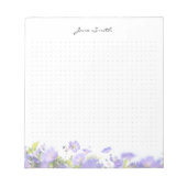 Personalized name floral aesthetic dot Grid Notizblock (Vorderseite)