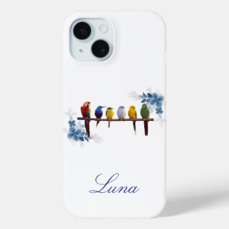 Personalized name floral birds  Case-Mate iPhone hülle