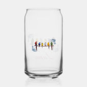 Personalized name floral birds dosenglas (Rückseite)