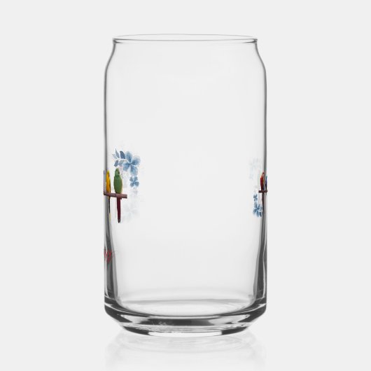 Personalized name floral birds  dosenglas (Links)