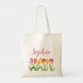 Personalized Name Floral Tragetasche (Vorne)