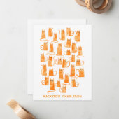 Personalized Name Fun Orange Ginger Cat Mitteilungskarte (Vorderseite/Rückseite Beispiel)