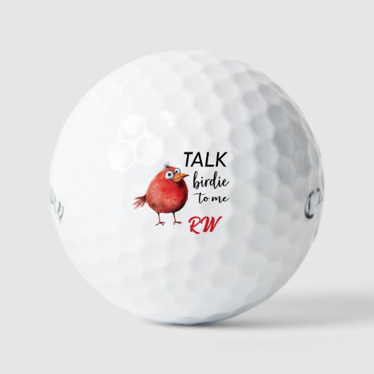 Personalized Name Funny Birdie Golfball (Vorderseite)