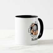 Personalized name Funny golf ball Tasse (VorderseiteRechts)