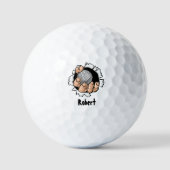 Personalized name Funny  Golfball (Vorderseite)