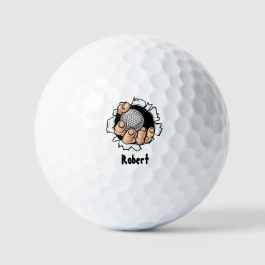 Personalized name Funny  Golfball (Vorderseite)