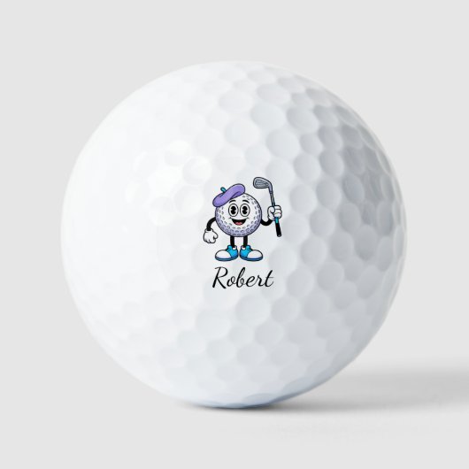 Personalized Name  Funny Golfball (Vorderseite)