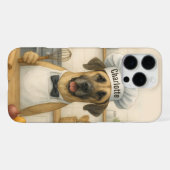 Personalized Name Funny Great Dane Dog Chef iPhone Hülle (Rückseite (Horizontal))