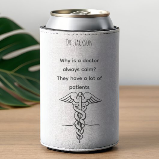 Personalized Name funny puns minimalist doctor Flaschenkühler